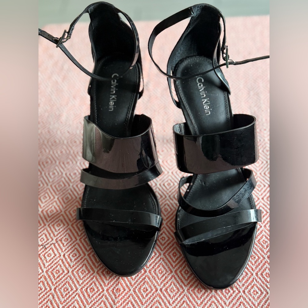 Calvin Klein Glossy Black Heels